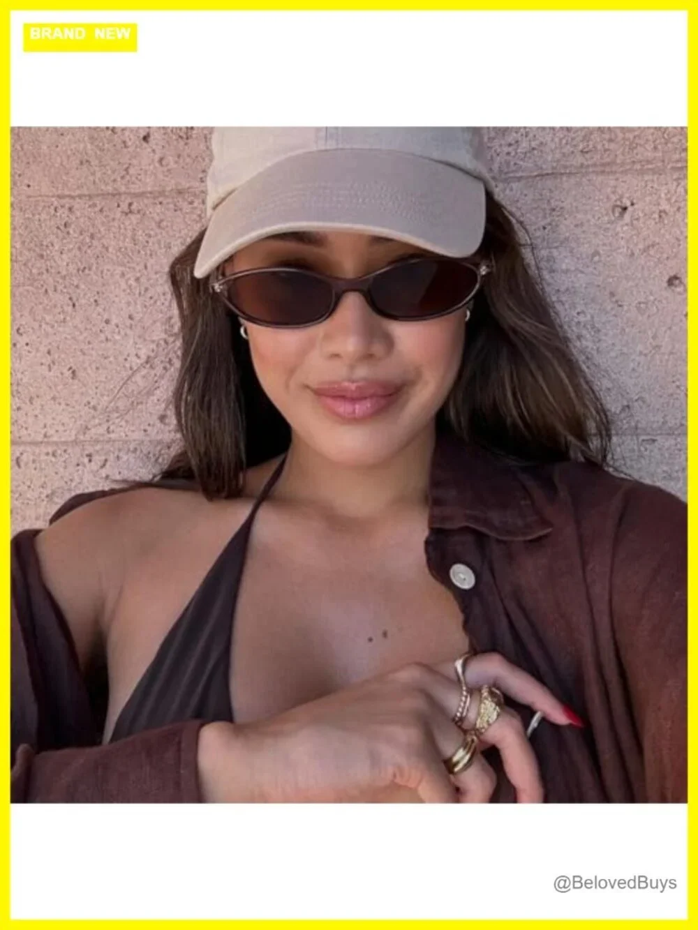 Retro Oval Sunglasses for Women - Cat Eye 90s Shades UV Protection Lightweight